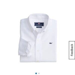 Vineyard Vines Boys Solid White Oxford Shirt
